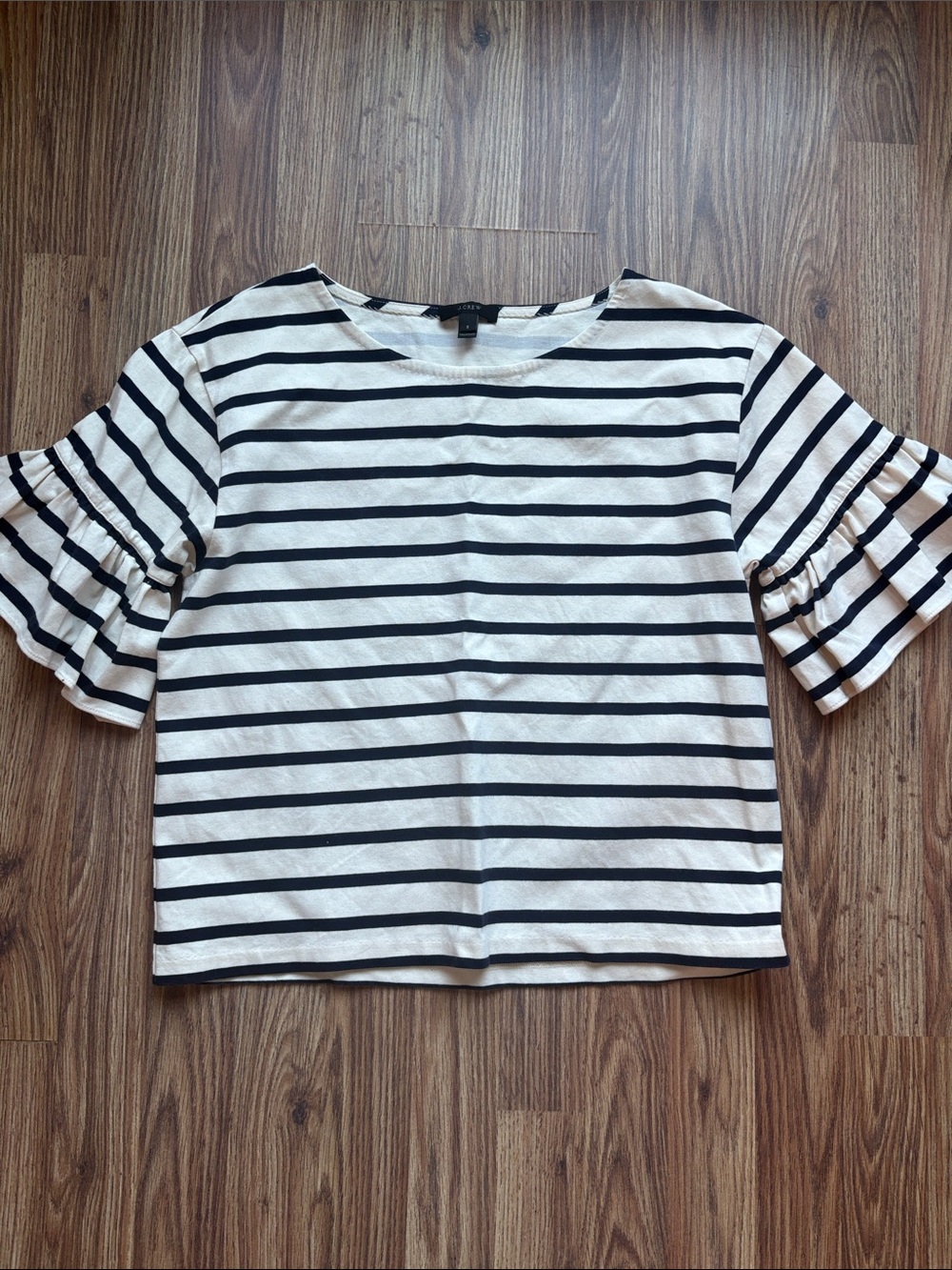 J.Crew Ruffle Sleeve Knit Top